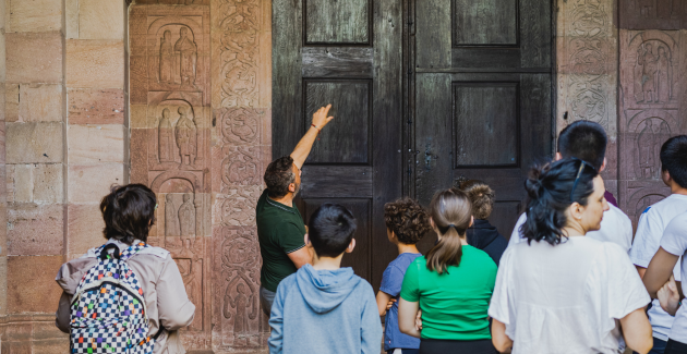 Visite guidée de l'abbaye d'Andlau, en famille