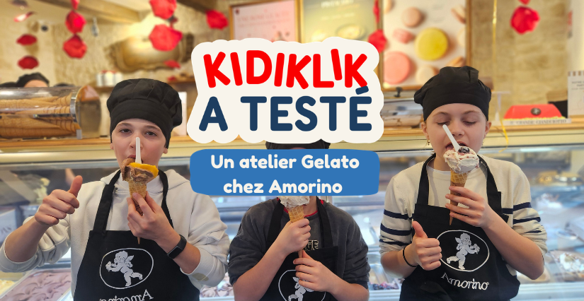 Kidiklik a testé un Atelier Gelato chez le glacier Amorino à Strasbourg