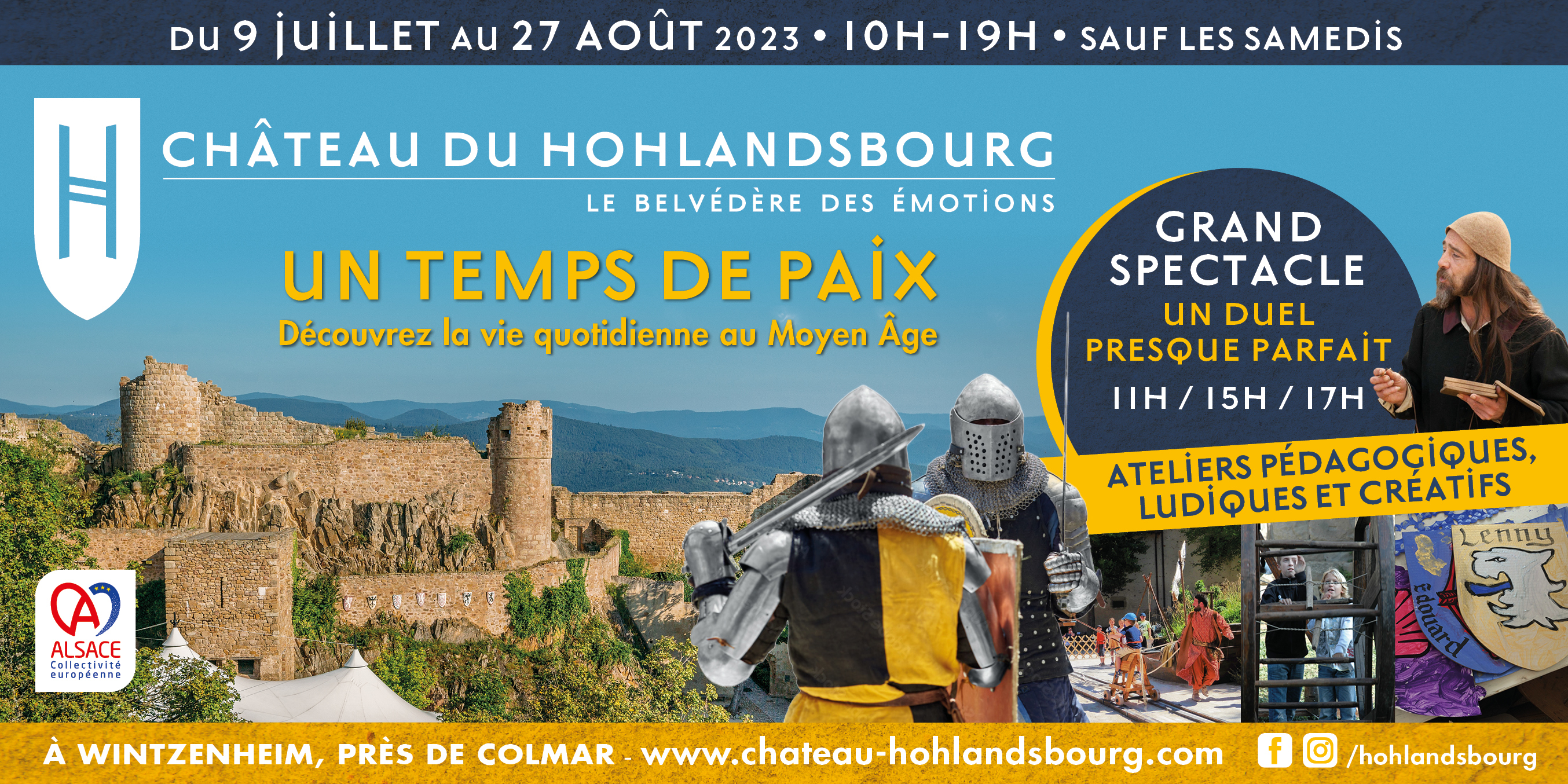Un temps pour la paix ! Grand spectacle à voir en famille au Château du Hohlandsbourg cet été