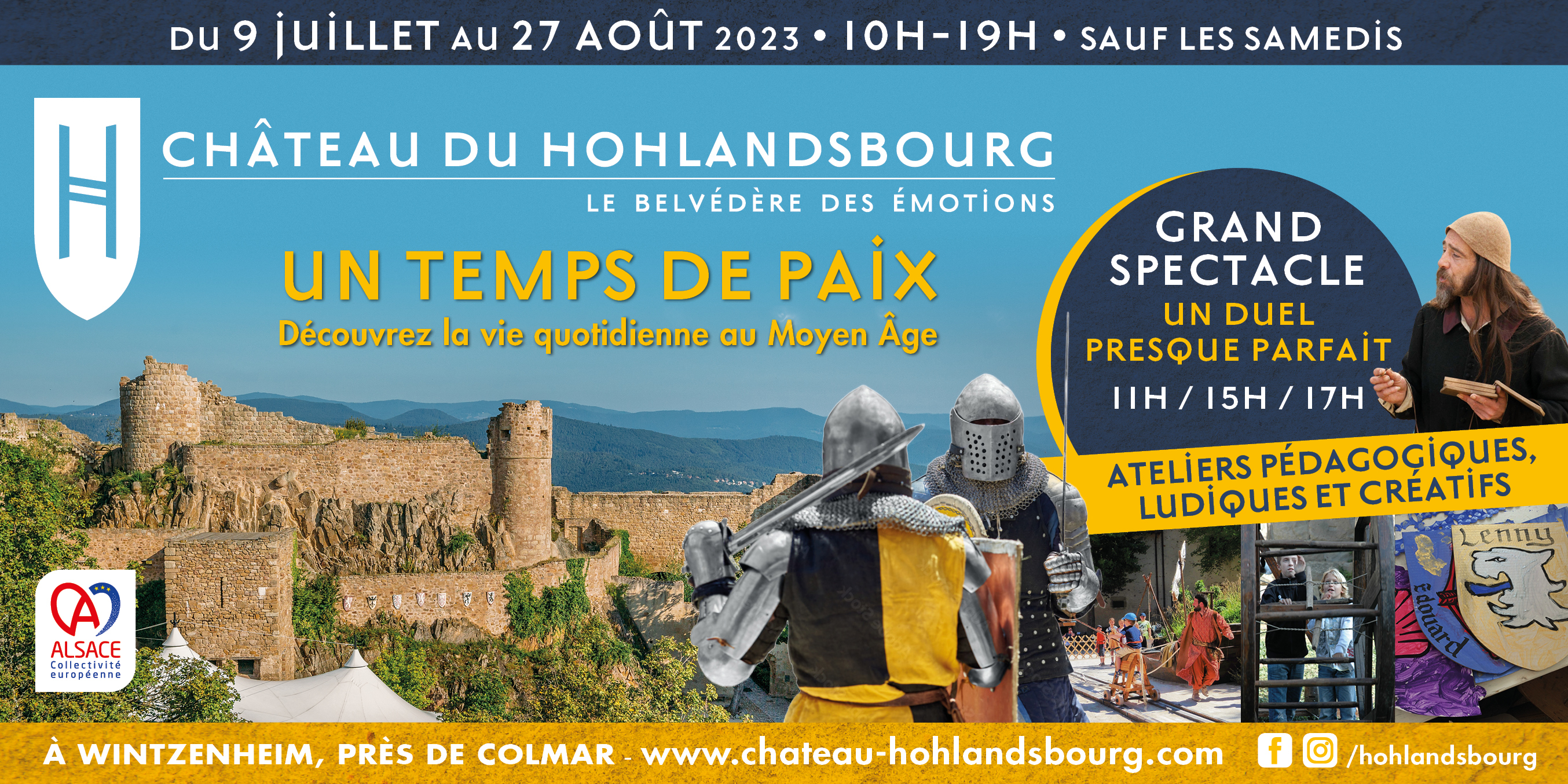 Un temps pour la paix ! Grand spectacle à voir en famille au Château du Hohlandsbourg cet été