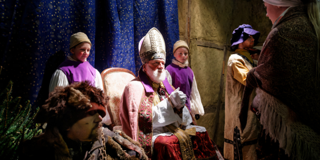 L'arrivée du Saint Nicolas à l'écomusée d'Alsace