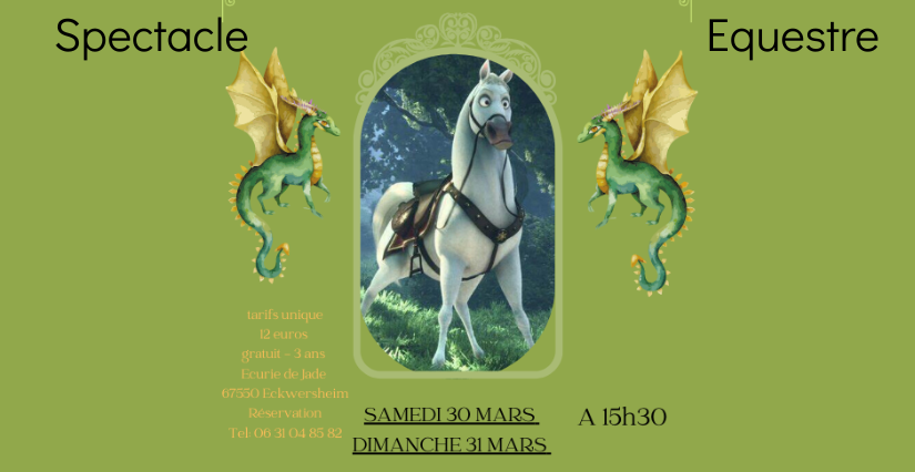 Spectacle équestre et animations de Pâques à l'écurie de Jade à Eckwersheim