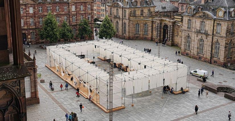 Les concerts du samedi sur l’installation Pages Blanches, place du Château à Strasbourg 