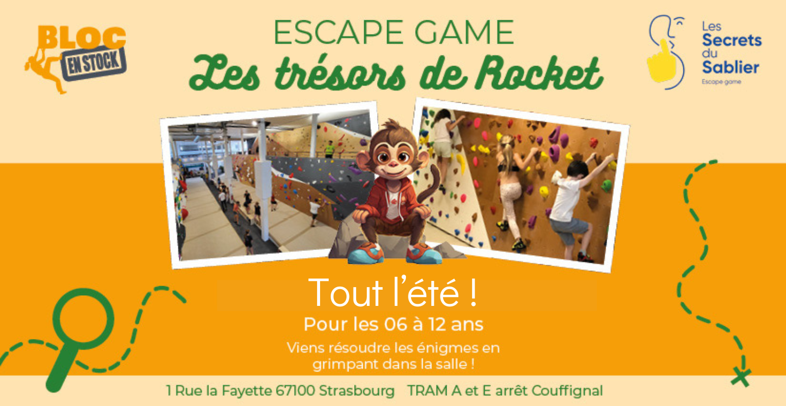  Escape Game pour enfant dans la salle d'escalade Bloc en Stock à Strasbourg