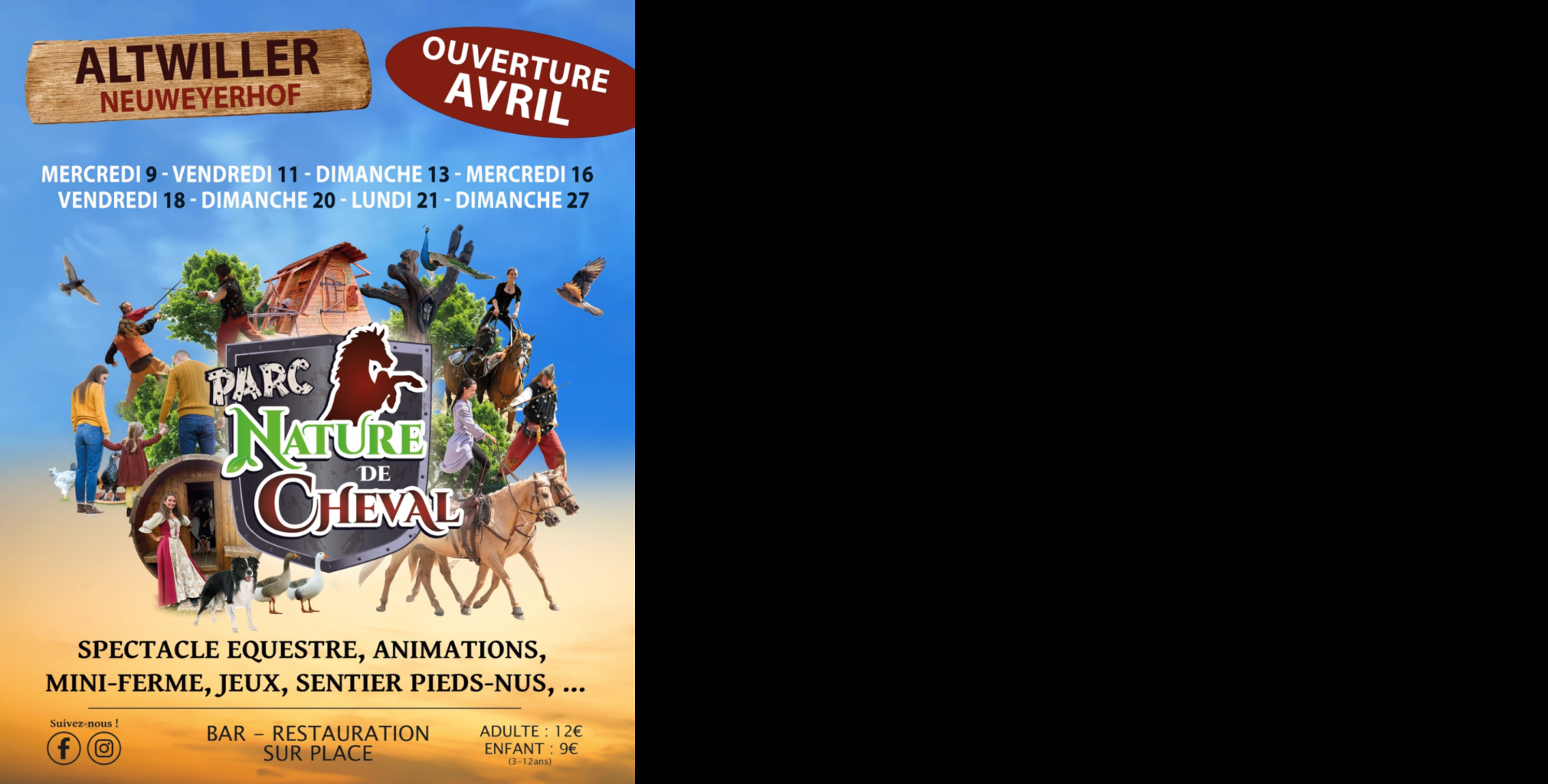 Spectacle équestre au parc Nature de cheval d'Altwiller