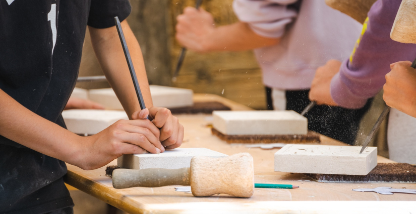 Atelier tout public : taille de pierre à la Seigneurie