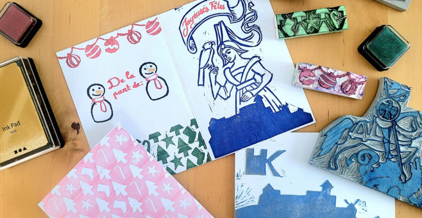 Atelier impression de cartes de vœux au Château du Haut-Koenigsbourg