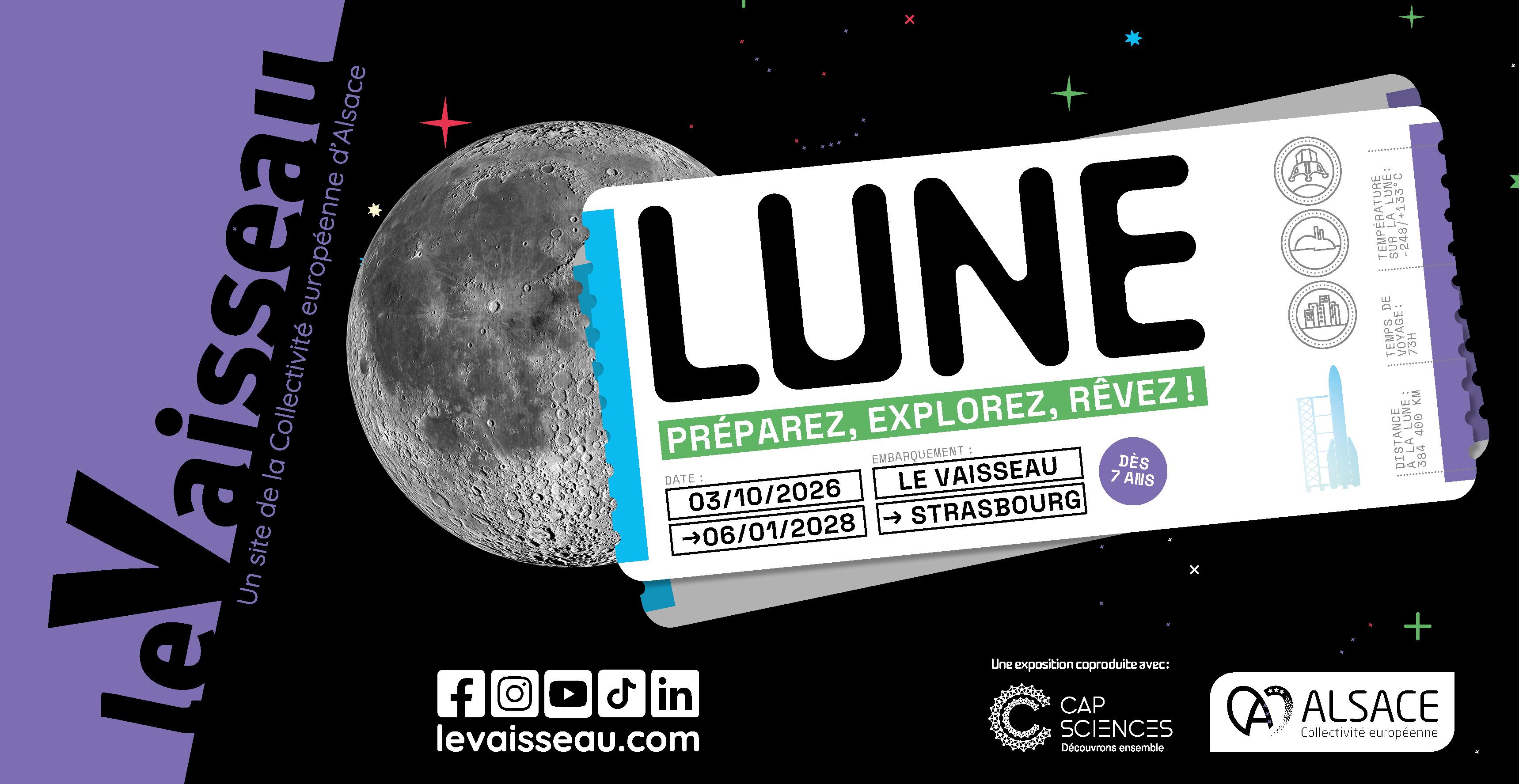Exposition LUNE au Vaisseau à Strasbourg : embarquez pour un voyage sur la Lune !