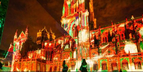 Illumination de la cathédrale de Strasbourg 